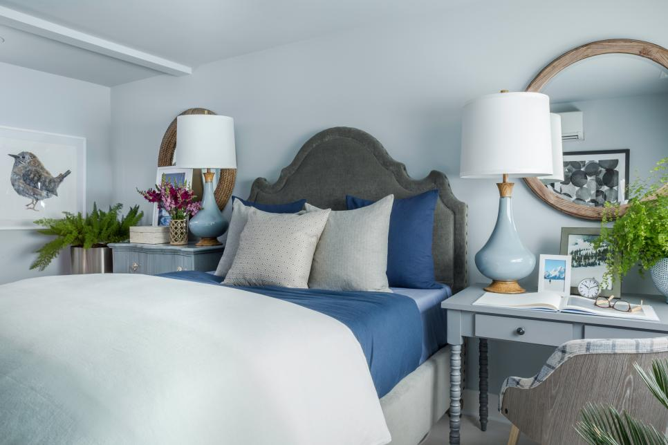blue grey bedroom